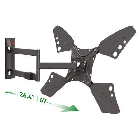 BARKAN MOUNTS Barkan 13 - 83 inch Full Motion - 4 Movement Long Flat / Curved TV Wall Mount 110 lbs Black 3400L